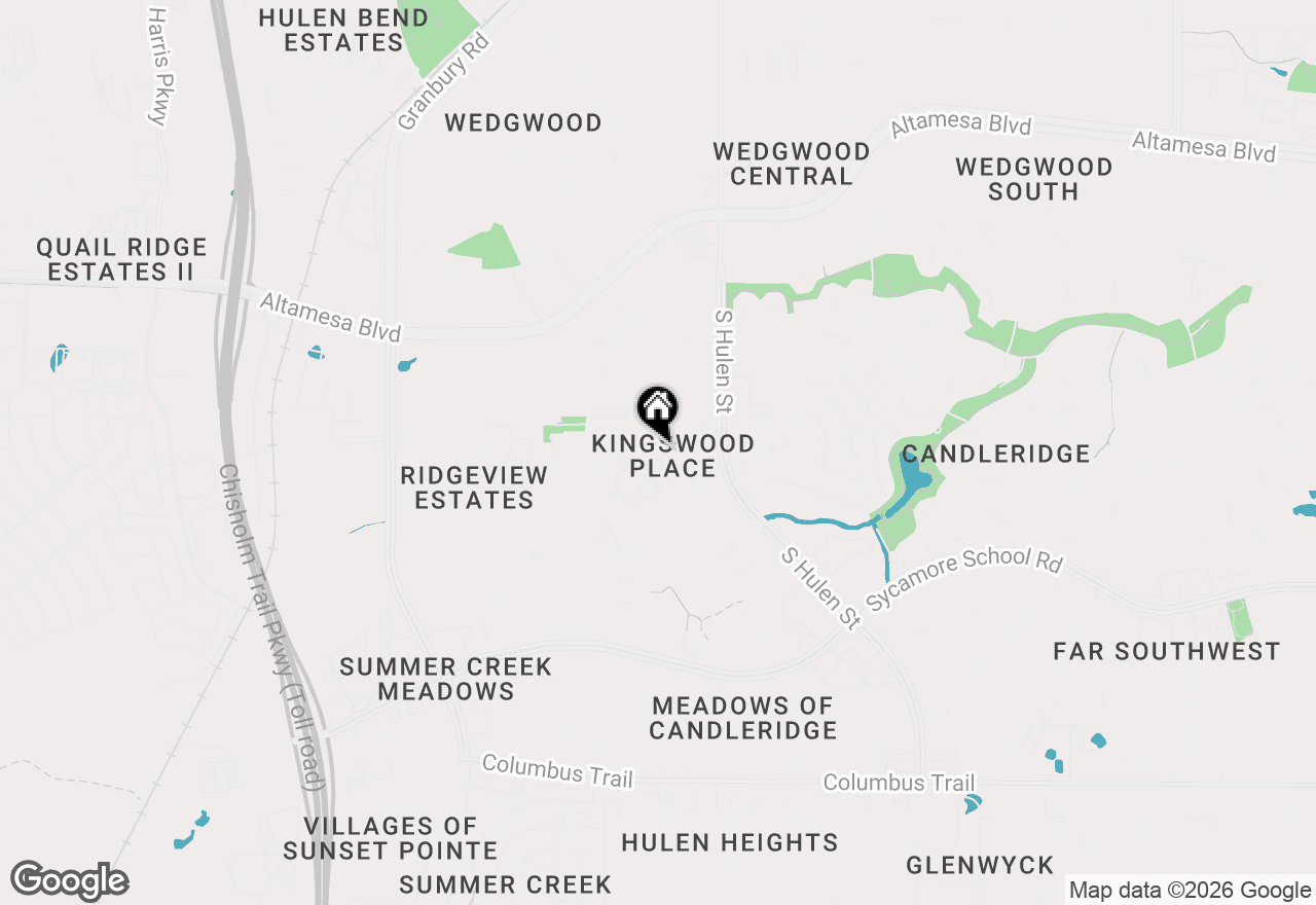 Map of 7425 Kingswood Drive, Fort Worth, TX 76133