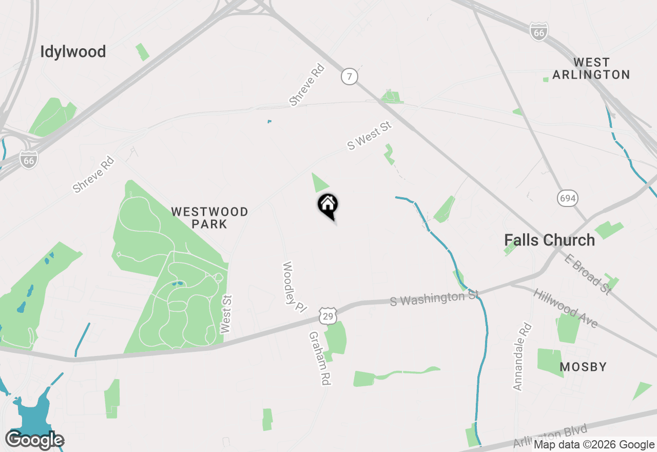 Map of 606 Timber Lane, Falls Church, VA 22046