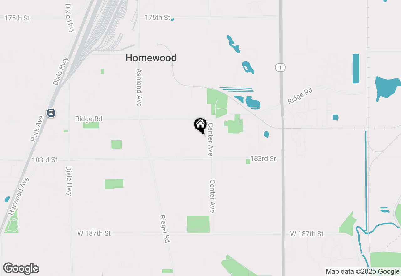 Map of 1236 Olive Road, Homewood, IL 60430