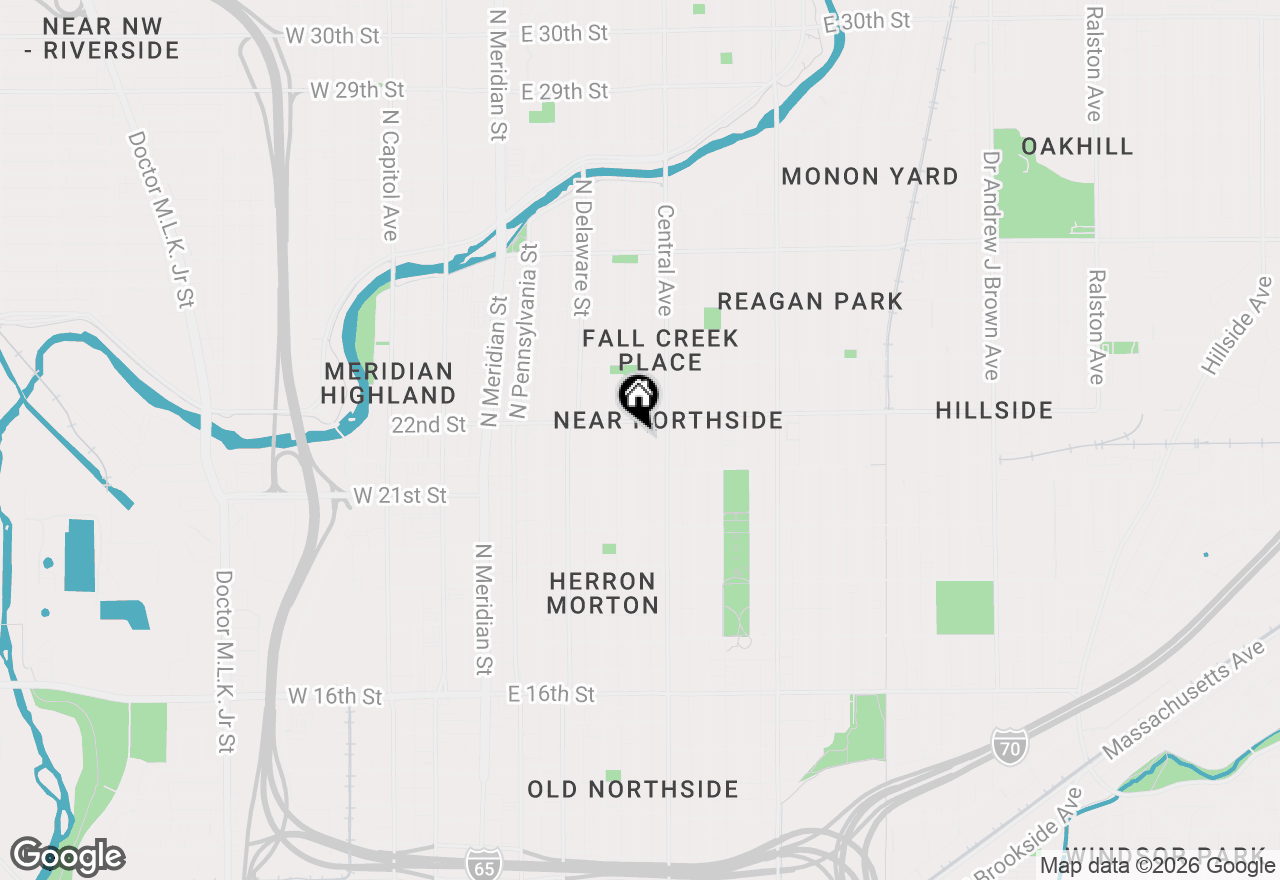 Map of 2135 N New Jersey Street, Indianapolis, IN 46202