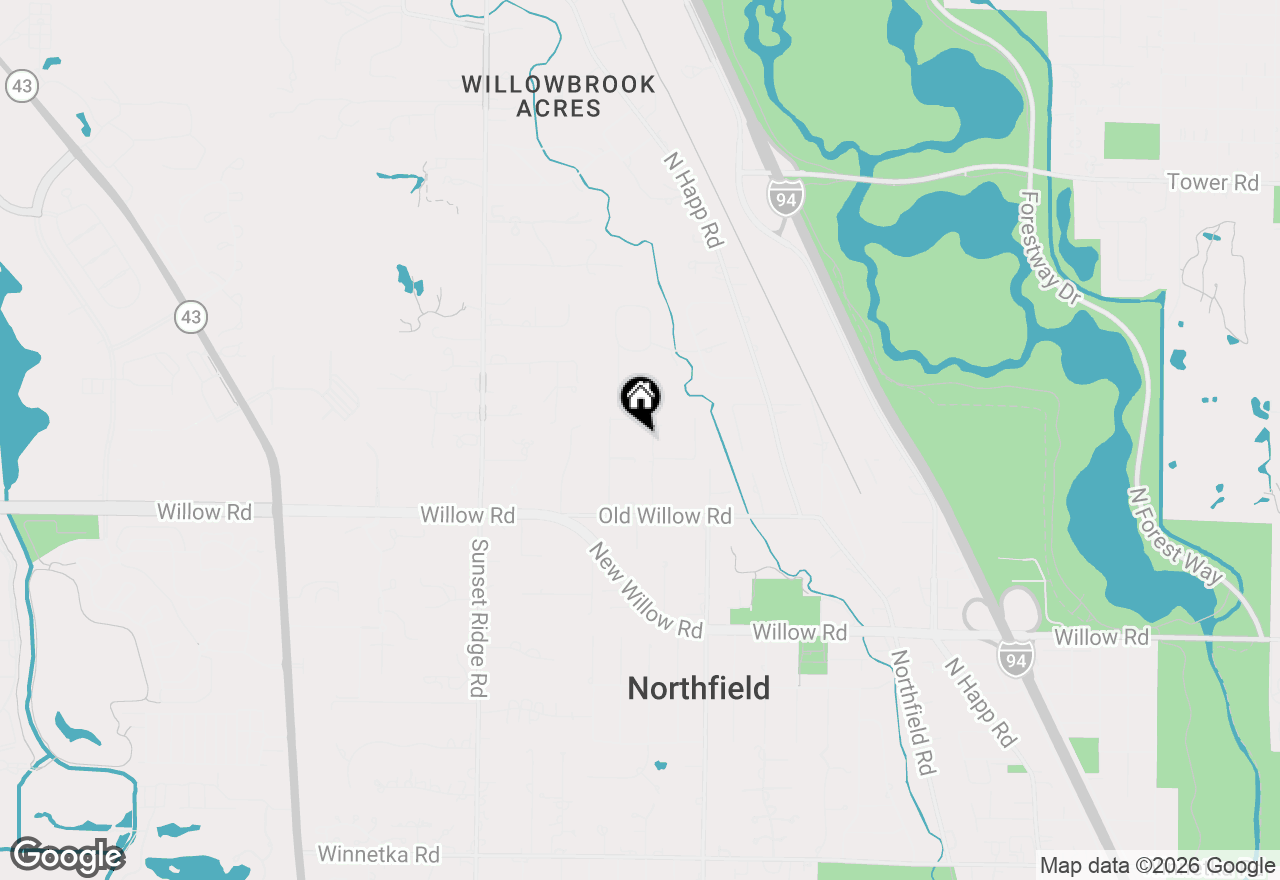 Map of 590 Briar Lane, Northfield, IL 60093