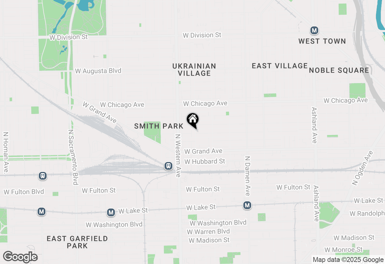 Map of 612 N Oakley Boulevard #214, Chicago, IL 60612