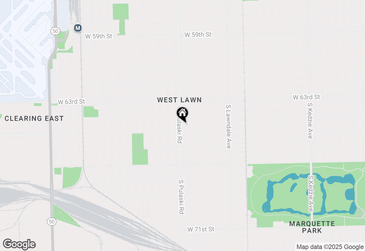 Map of 6433 S Pulaski Road, Chicago, IL 60629