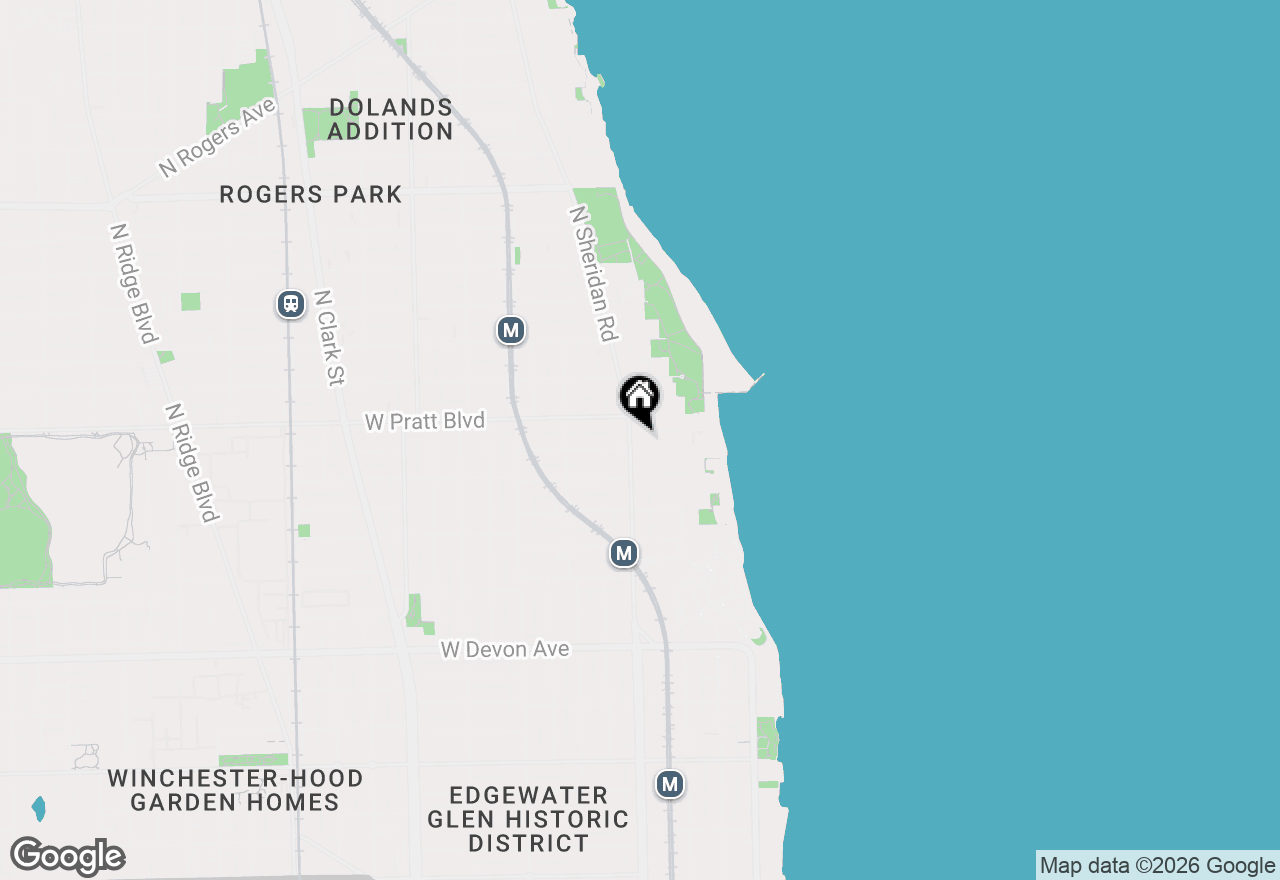 Map of 6741 N Sheridan Road #2S, Chicago, IL 60626