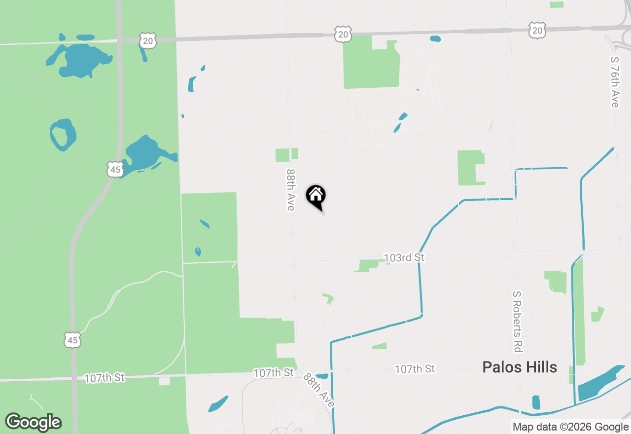 Map of 10138 S 87th Avenue, Palos Hills, IL 60465