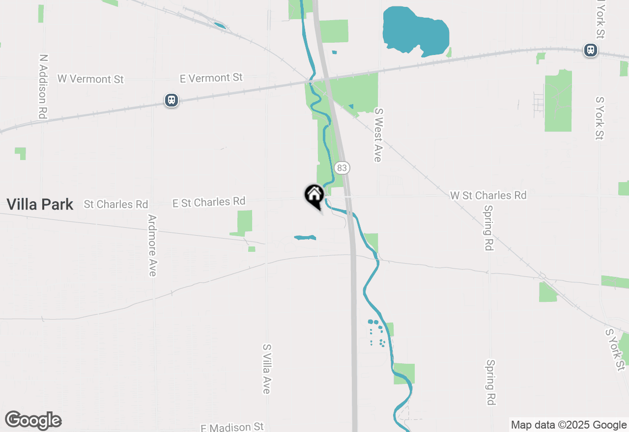 Map of 32 S Monterey Avenue, Villa Park, IL 60181