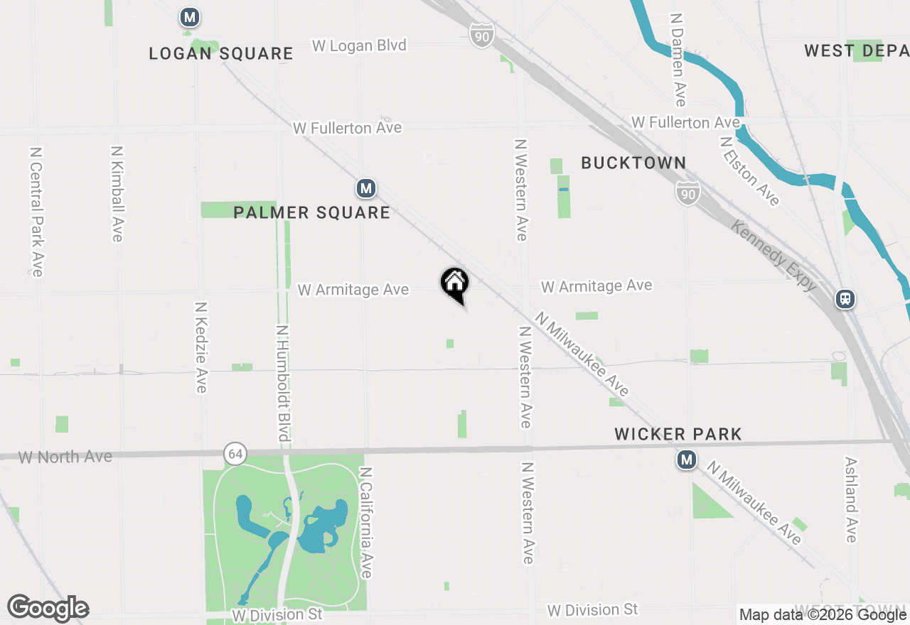 Map of 2547 W Homer Street, Chicago, IL 60647