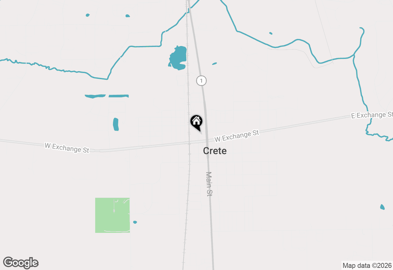 Map of 1328 Benton Street, Crete, IL 60417