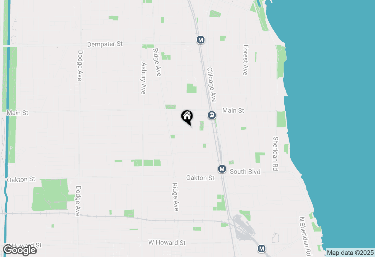 Map of 827 Madison Street, Evanston, IL 60202