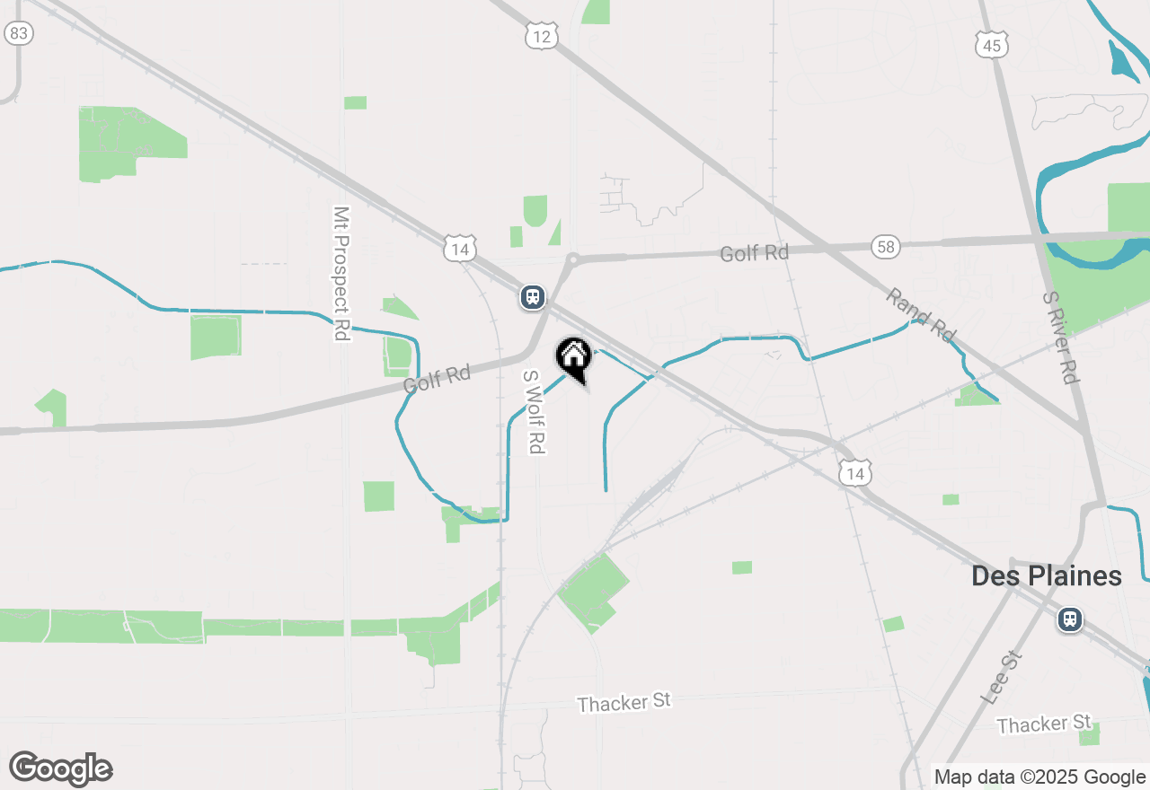 Map of 543 Columbia Avenue, Des Plaines, IL 60016