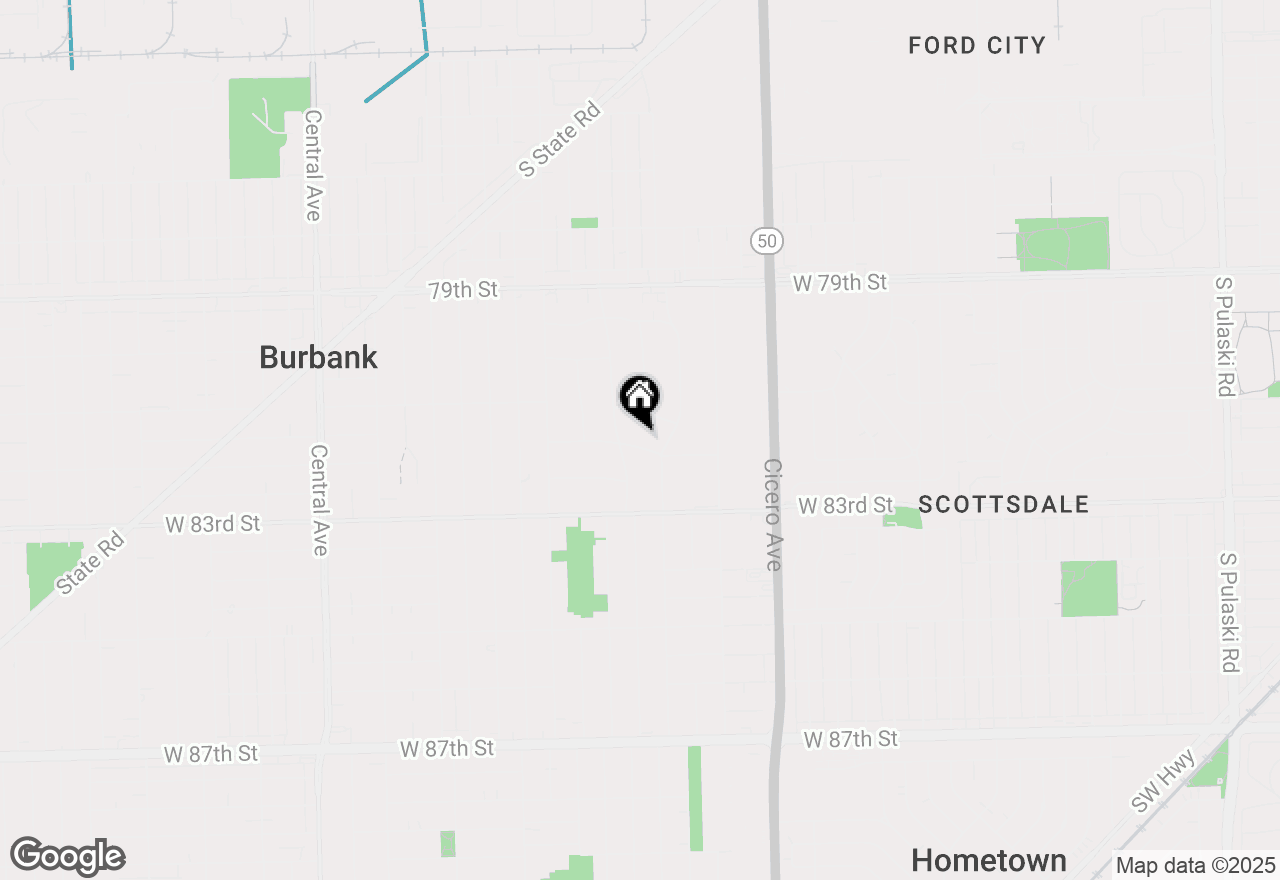 Map of 5012 W 82nd Street, Burbank, IL 60459