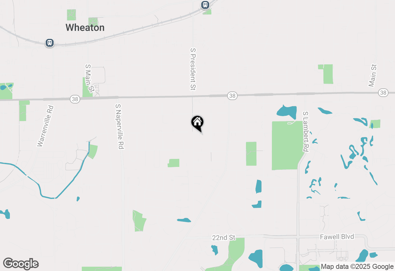 Map of 1010 E Elm Street, Wheaton, IL 60189