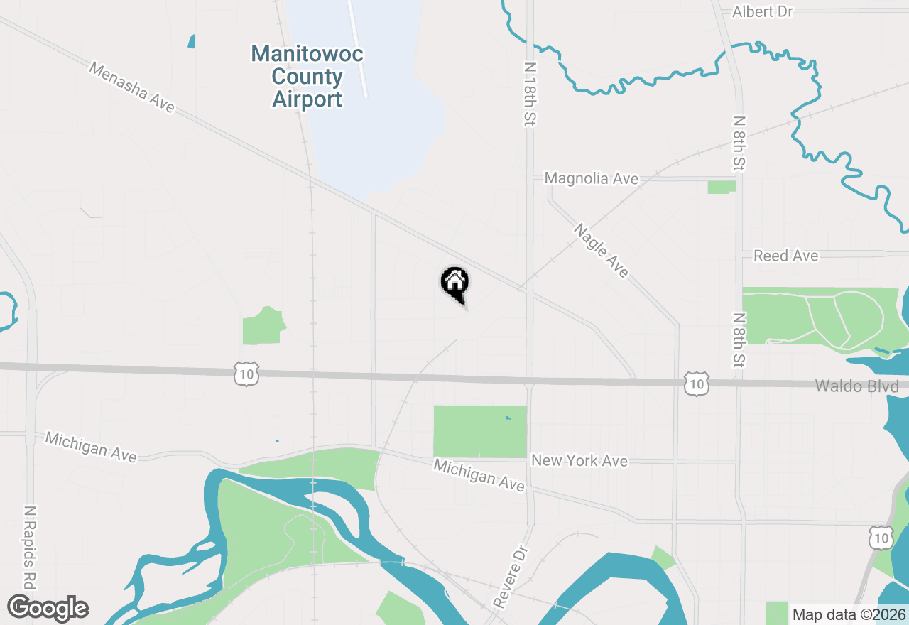 Map of 2014 Markham St, Manitowoc, WI 54220