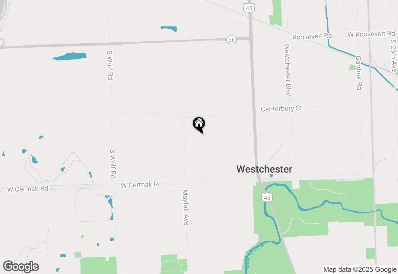 Map of 1804 Downing Avenue, Westchester, IL 60154