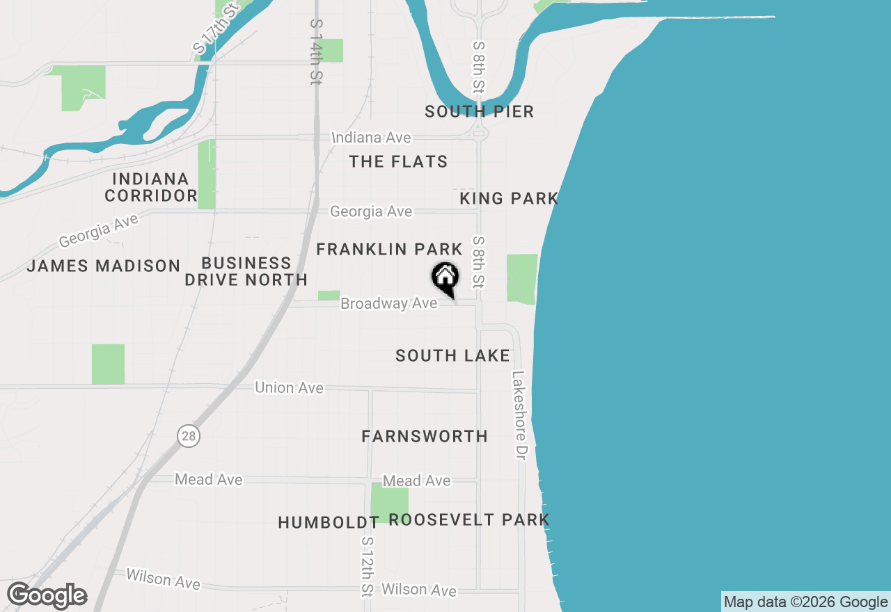 Map of 1704 S 9th St, Sheboygan, WI 53081