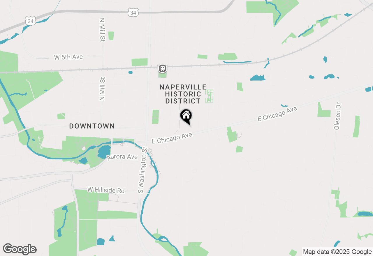 Map of 132 S Loomis Street, Naperville, IL 60540