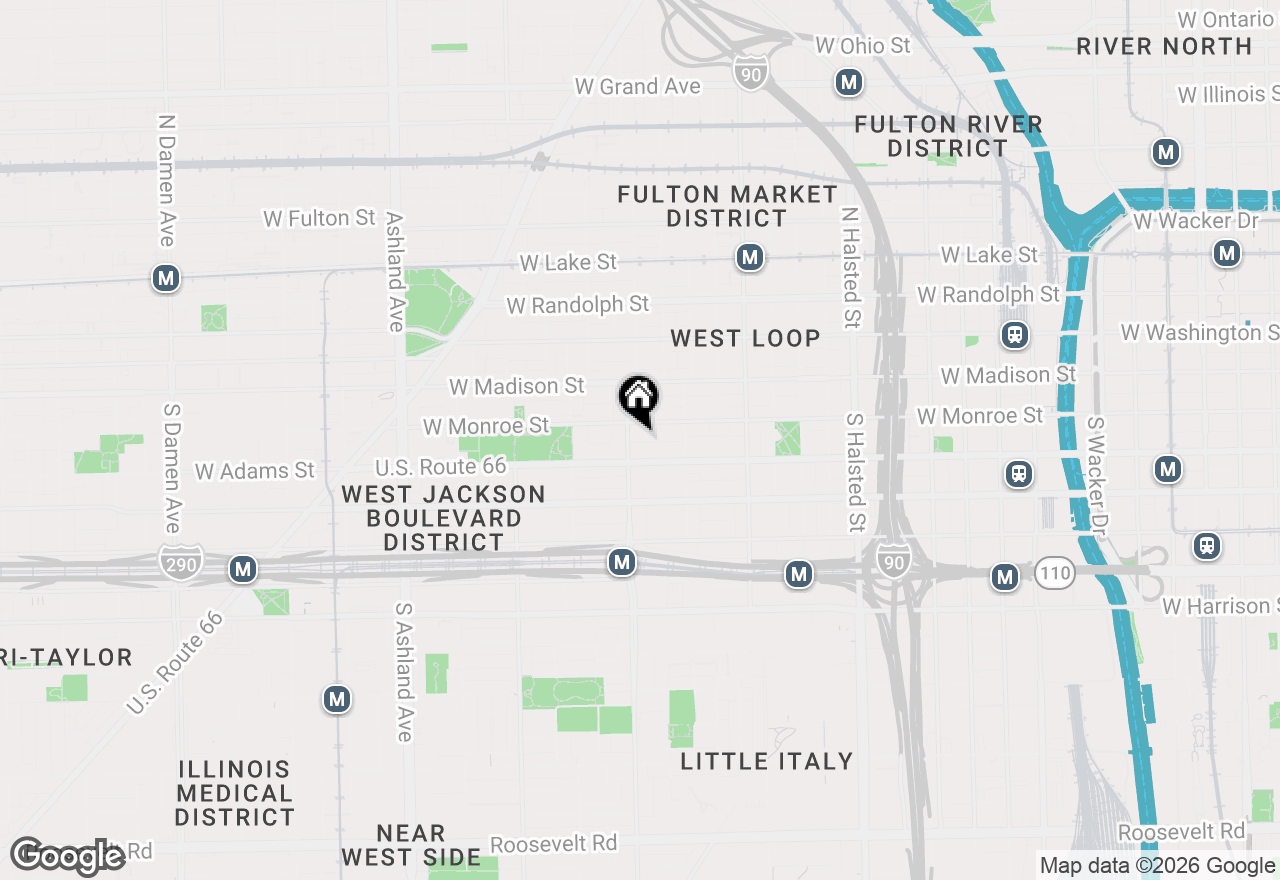 Map of 1145 W Monroe Street, Chicago, IL 60607