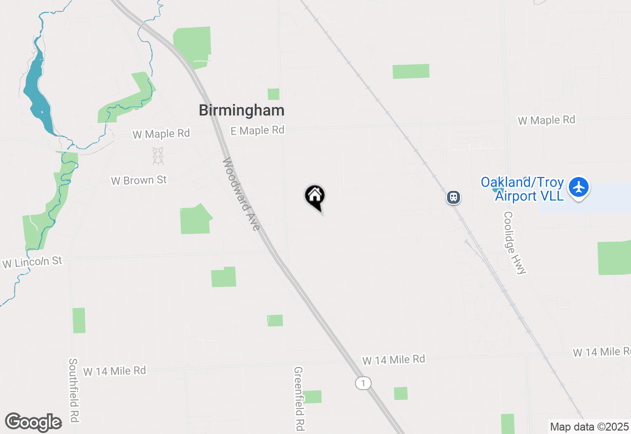 Map of 1364 Holland Street, Birmingham, MI 48009