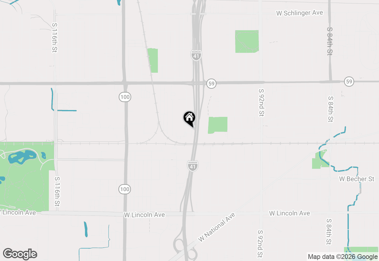 Map of 1663 S 100th St, West Allis, WI 53214