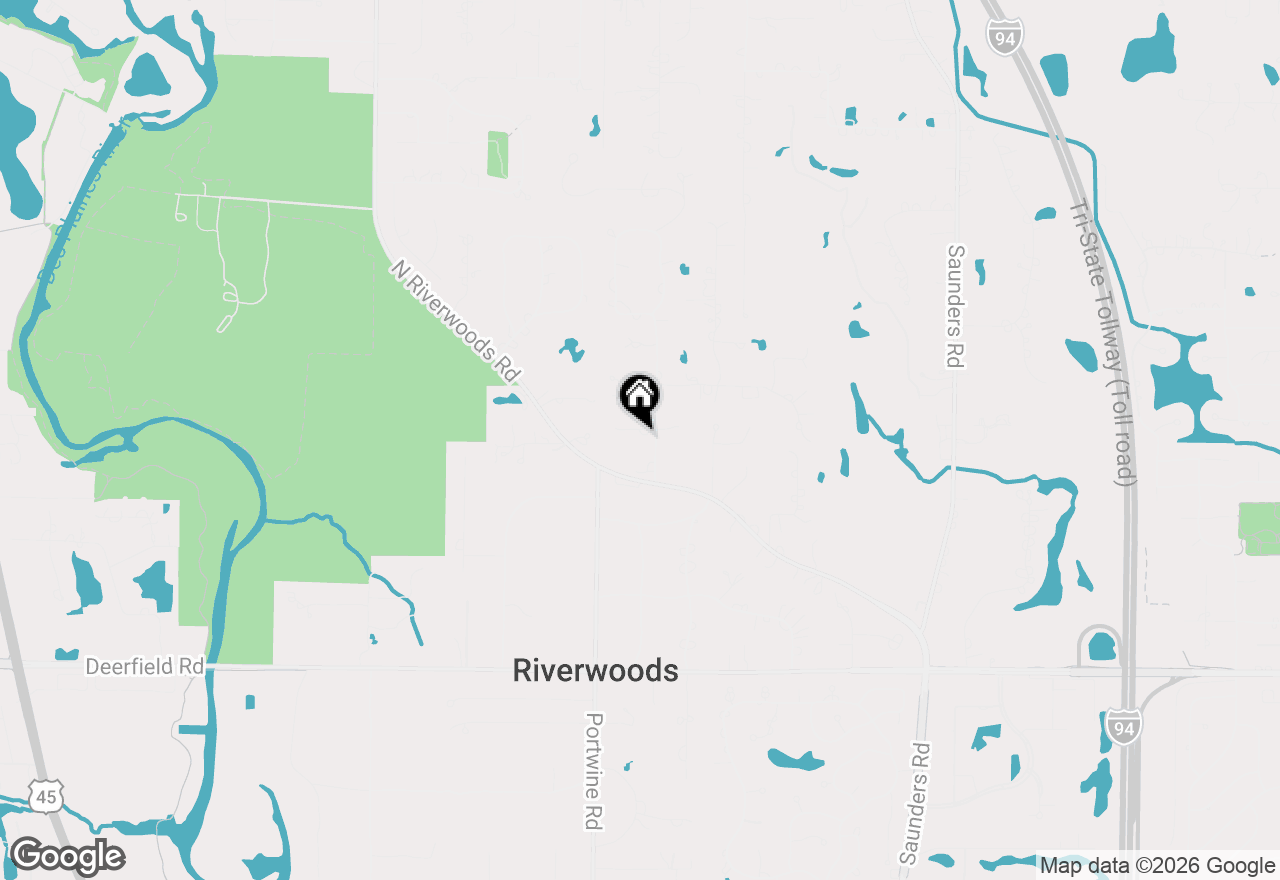 Map of 1310 Woodland Court W, Riverwoods, IL 60015