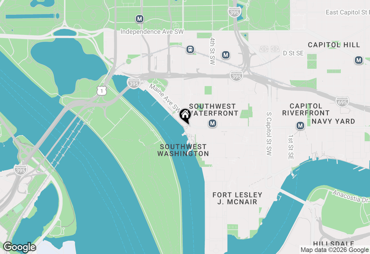 Map of 601 Wharf Street Sw #402, Washington, DC 20024