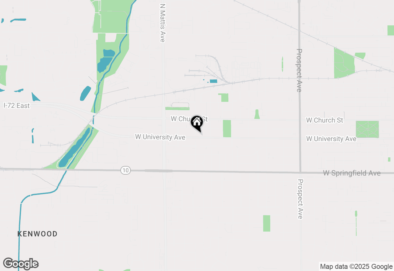 Map of 1518 W University Avenue, Champaign, IL 61821