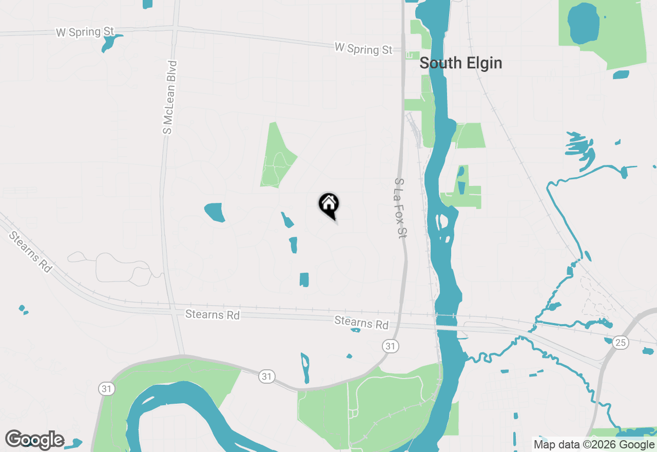 Map of 629 Waterford Lane, South Elgin, IL 60177