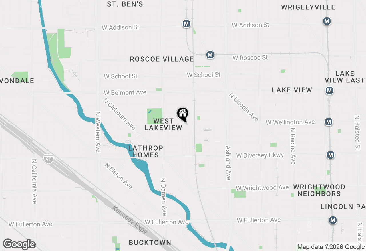 Map of 1845 W Wellington Avenue, Chicago, IL 60657