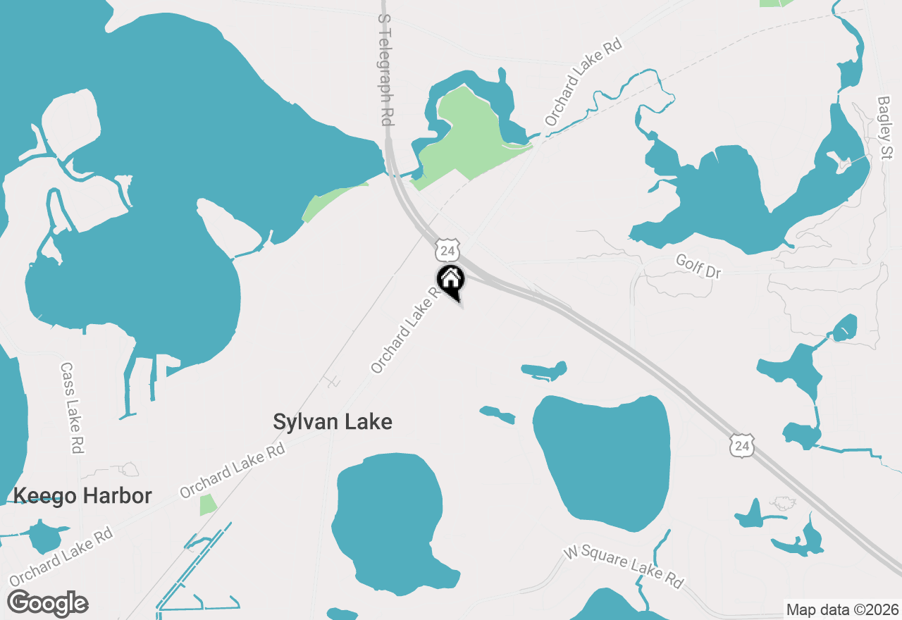 Map of 1253 Atkinson Avenue, Bloomfield Hills, MI 48302
