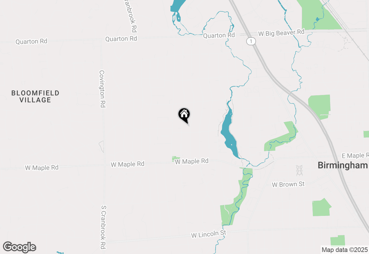 Map of 586 Fairfax Street, Birmingham, MI 48009