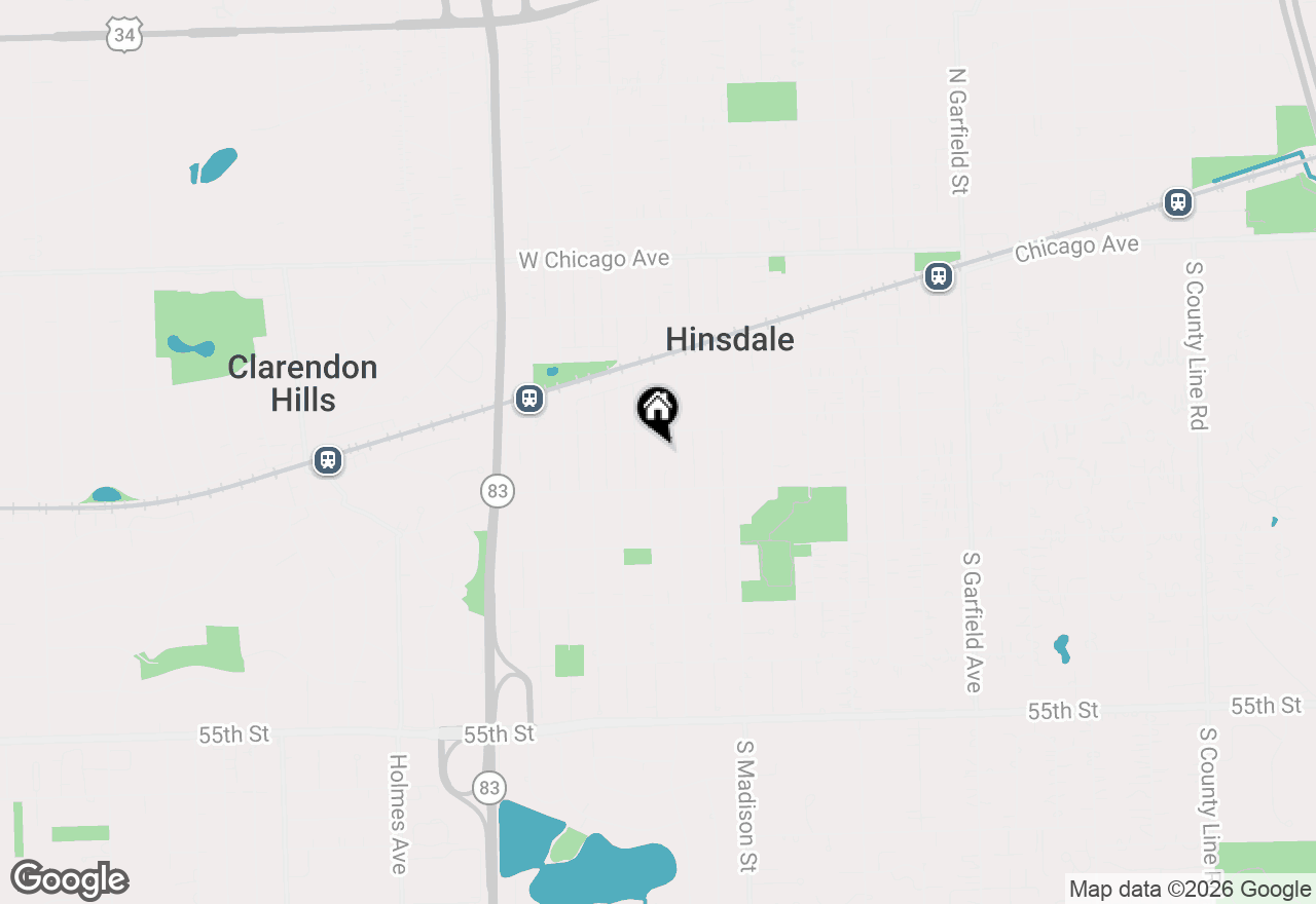 Map of 419 S Bodin Street, Hinsdale, IL 60521