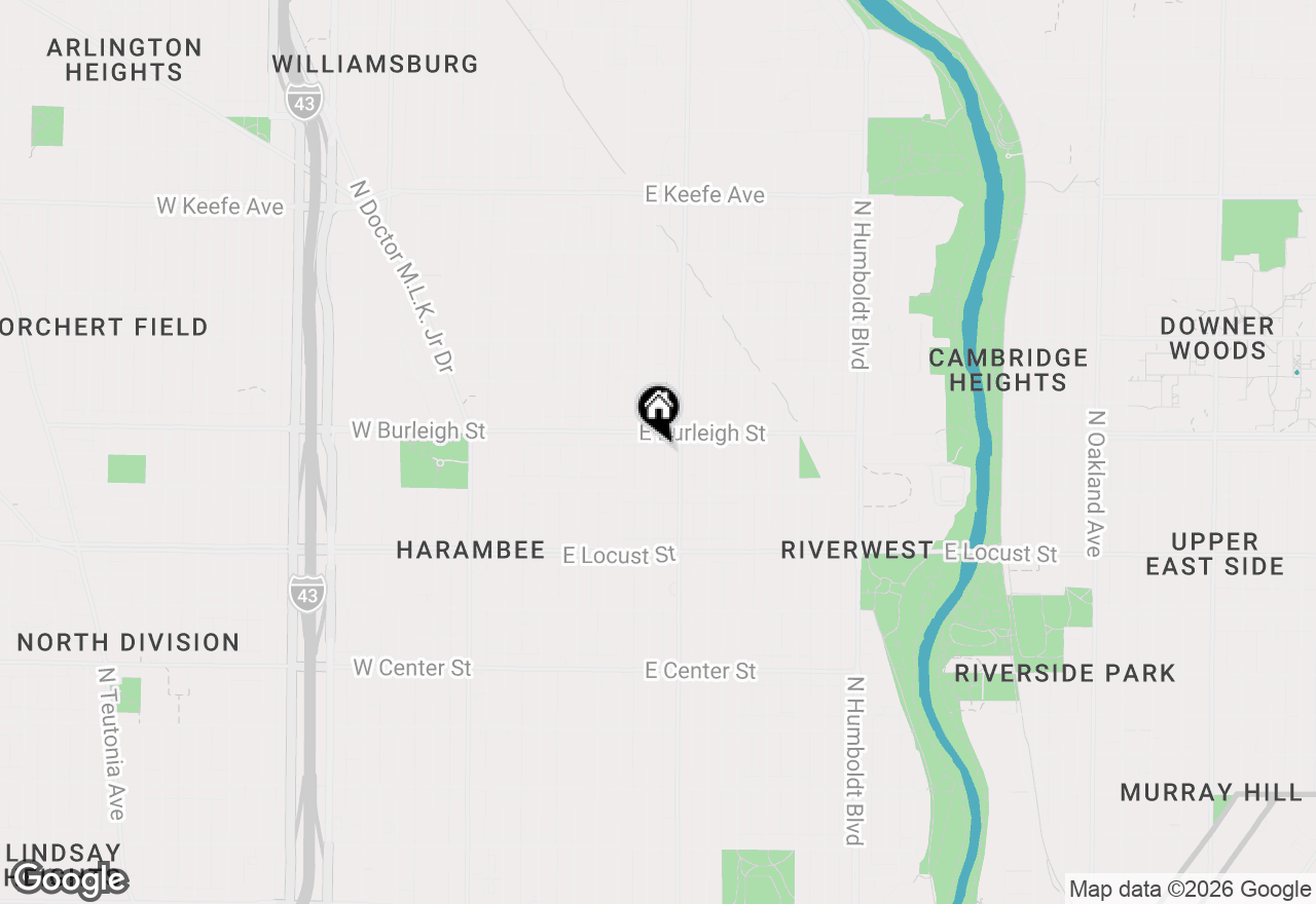 Map of 3052 N Buffum St #1-4, Milwaukee, WI 53212