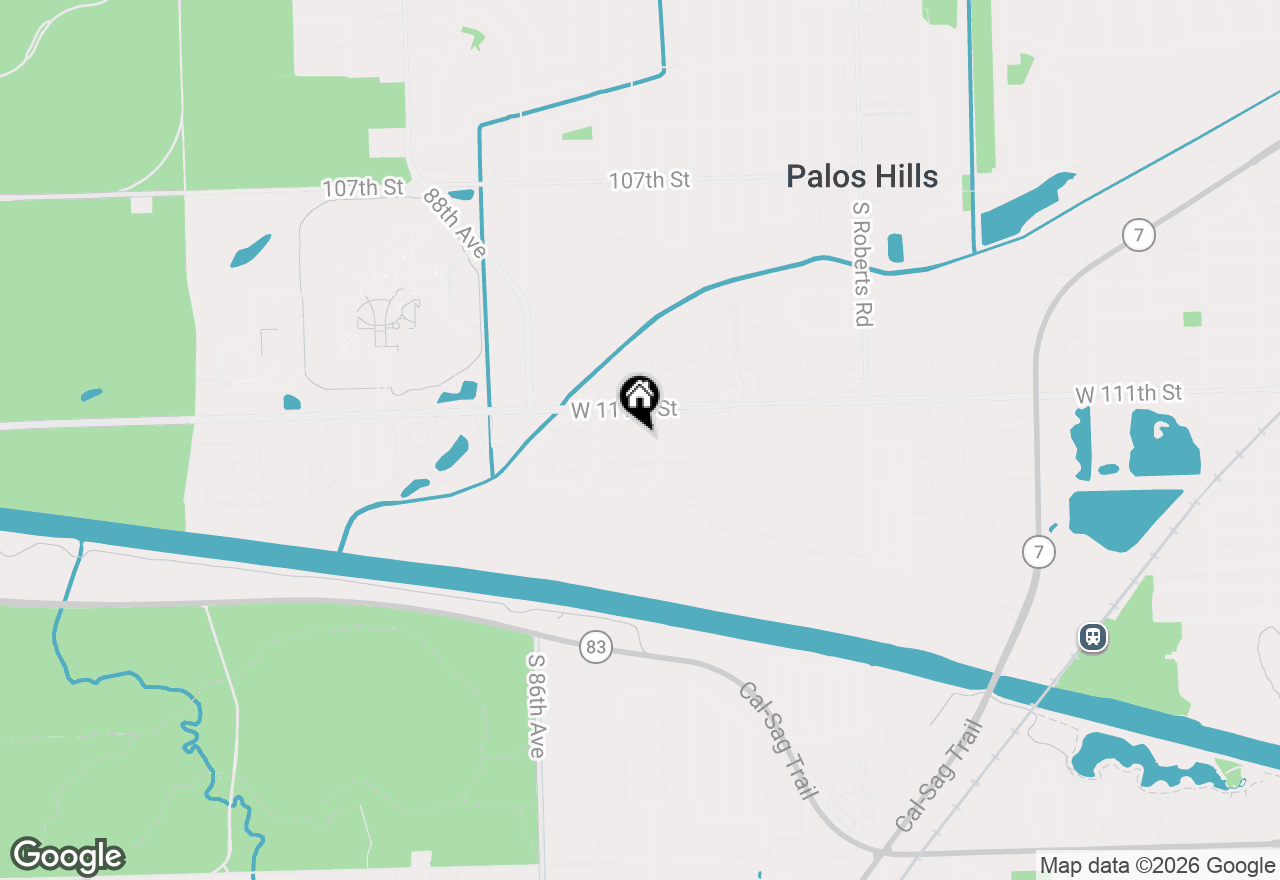 Map of 11128 S 84th Avenue #2B, Palos Hills, IL 60465