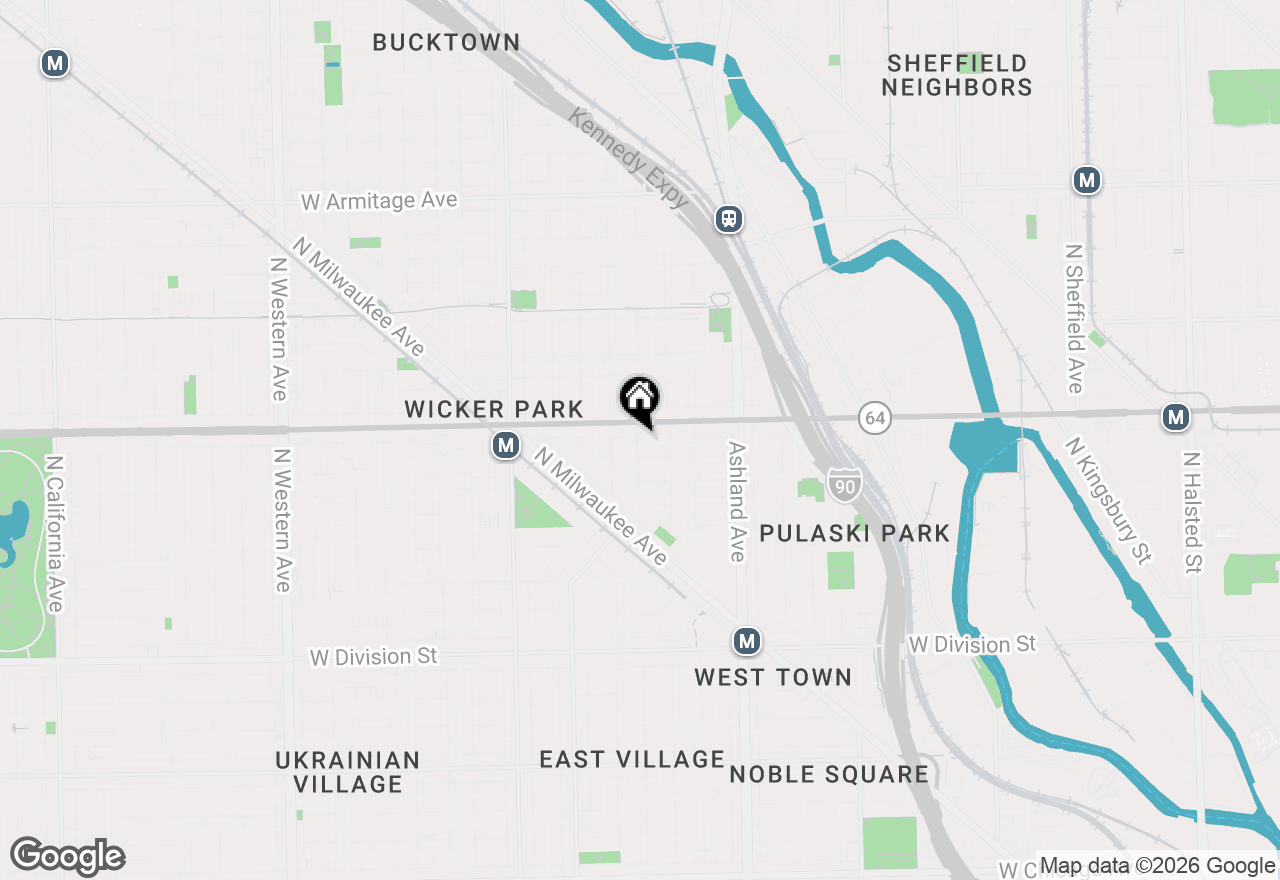 Map of 1746 W Pierce Avenue #2, Chicago, IL 60622