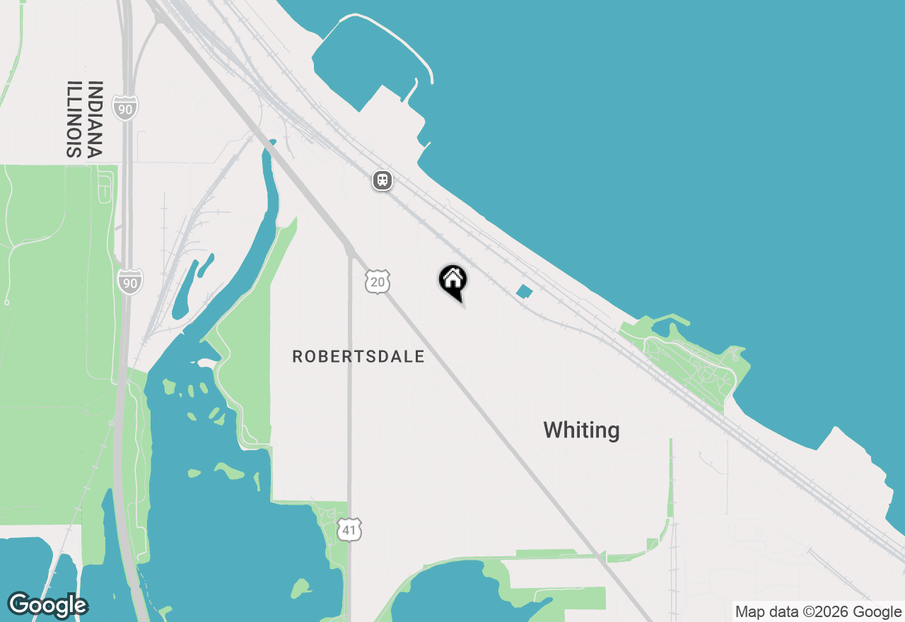 Map of 1539 Roberts Avenue, Whiting, IN 46394