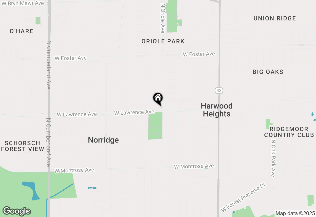 Map of 7616 W Lawrence Avenue #3A, Harwood Heights, IL 60706