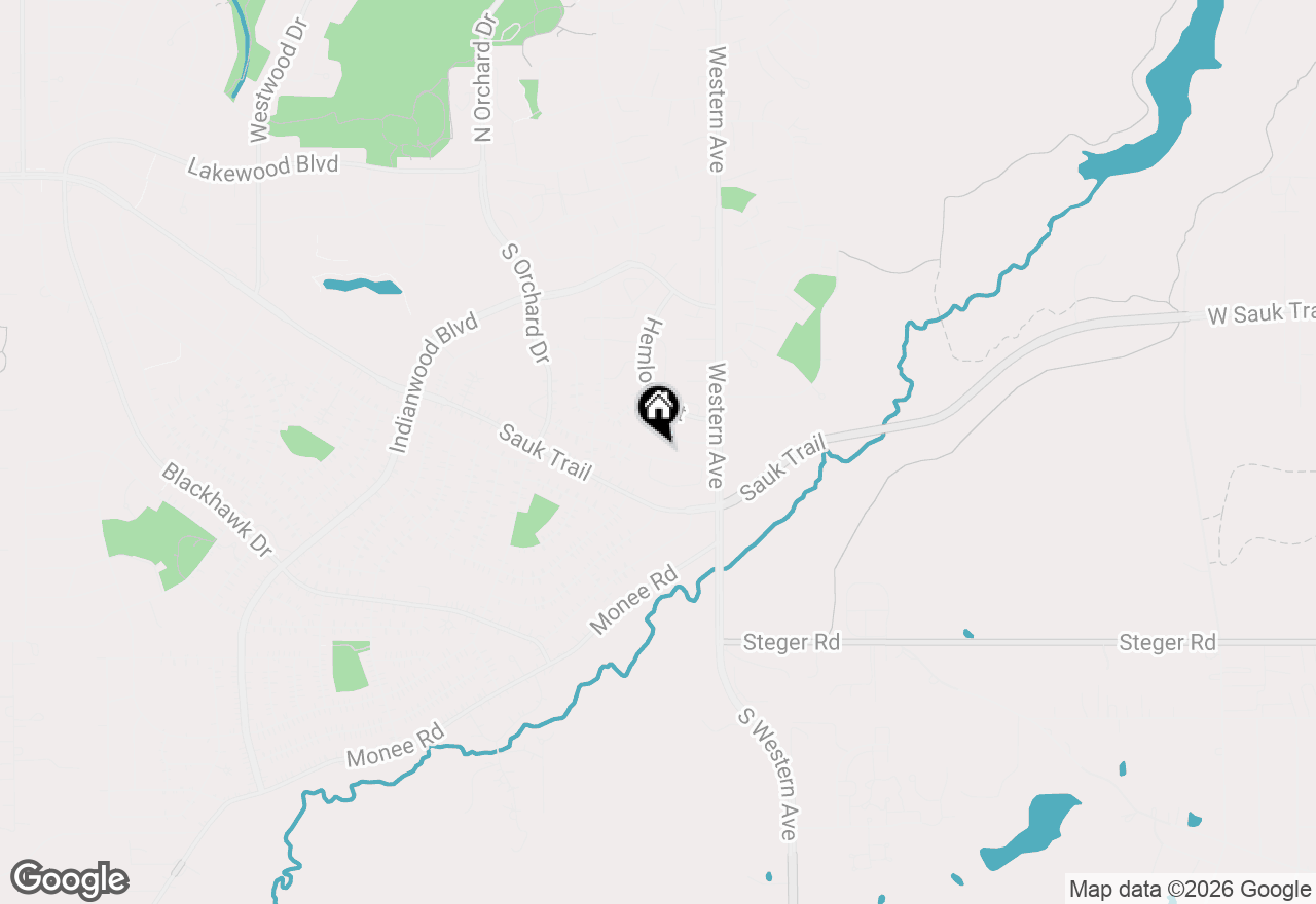 Map of 22 Apple Lane, Park Forest, IL 60466