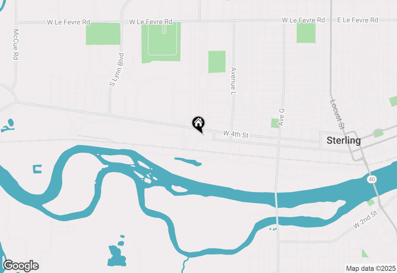 Map of 1402 W 3rd Street, Sterling, IL 61081