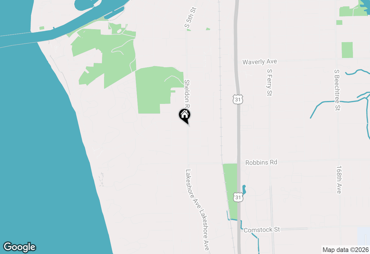Map of 1607 Sheldon Road, Grand Haven, MI 49417