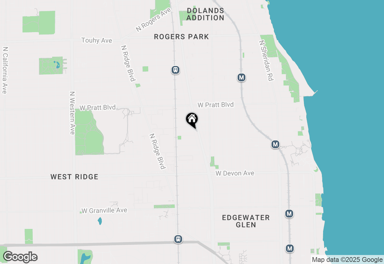 Map of 1707 W Wallen Avenue #2G, Chicago, IL 60626