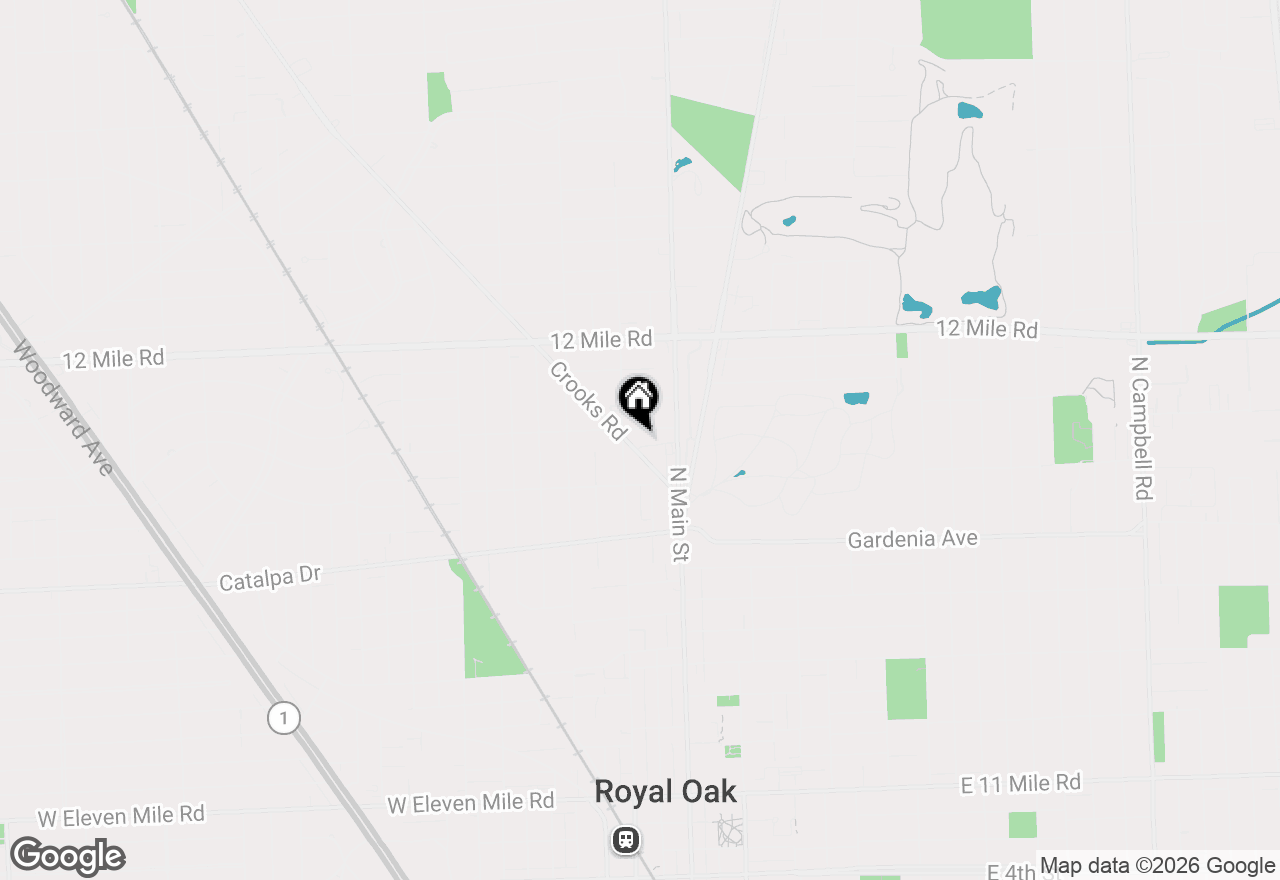 Map of 215 Woodsboro Drive, Royal Oak, MI 48067