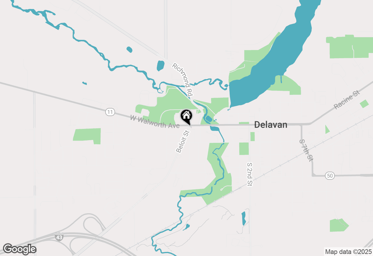 Map of 104 Beloit St, Delavan, WI 53115