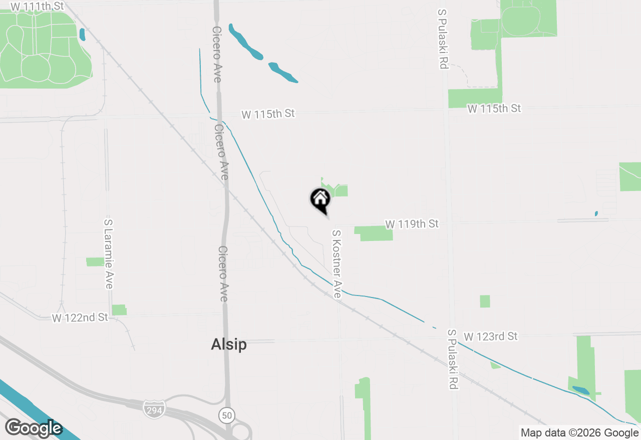 Map of 4425 W Jean Street, Alsip, IL 60803