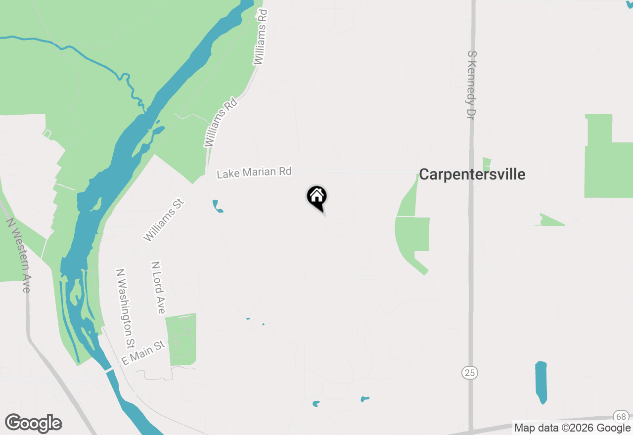 Map of 496 Oakhurst Lane, Carpentersville, IL 60110