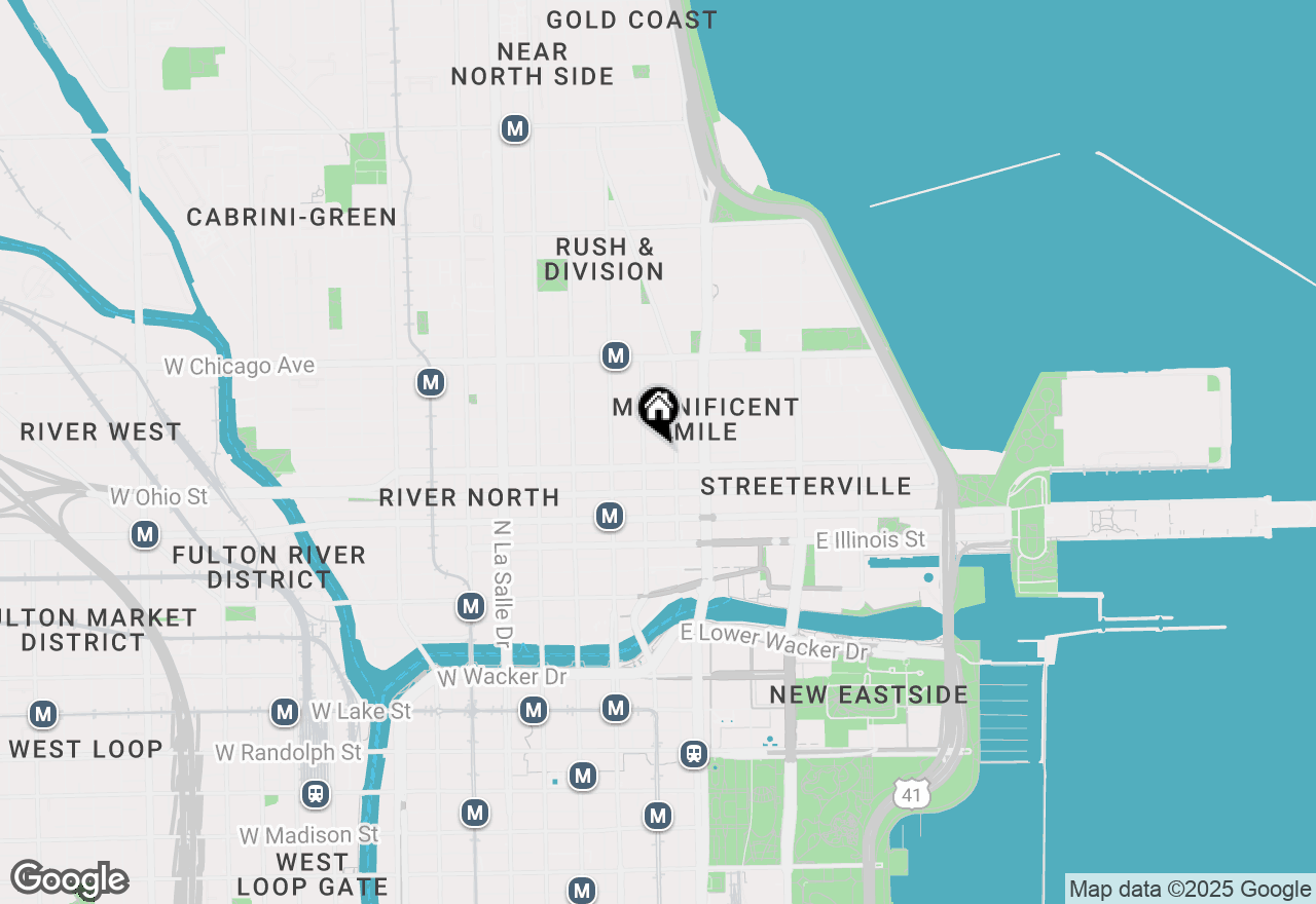 Map of 55 E Erie Street #2801, Chicago, IL 60611