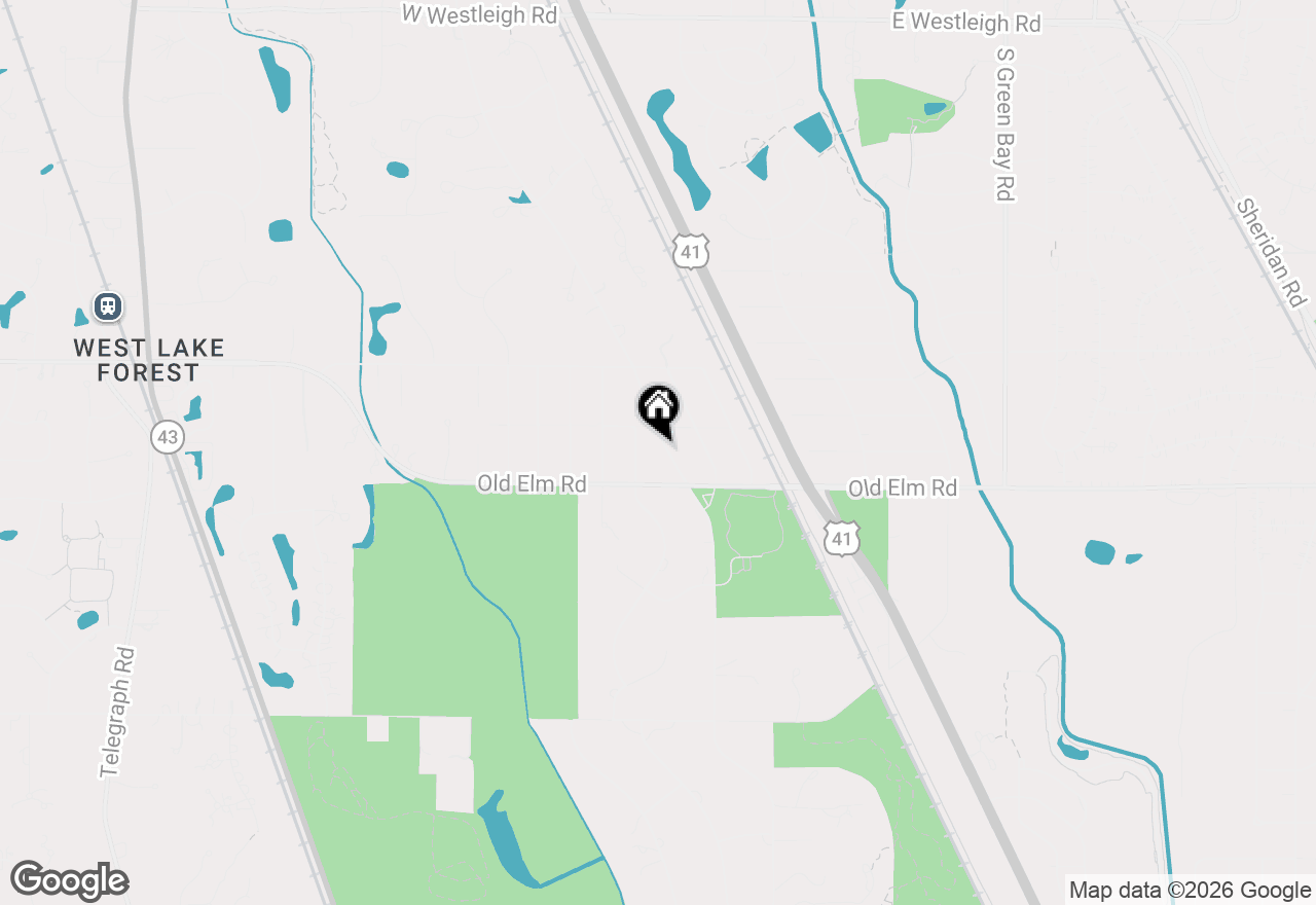 Map of 1138 S Ridge Road, Lake Forest, IL 60045