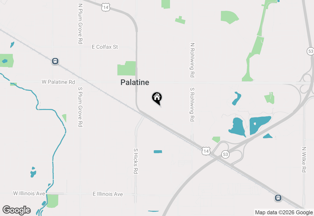 Map of 151 S Ashland Avenue, Palatine, IL 60074