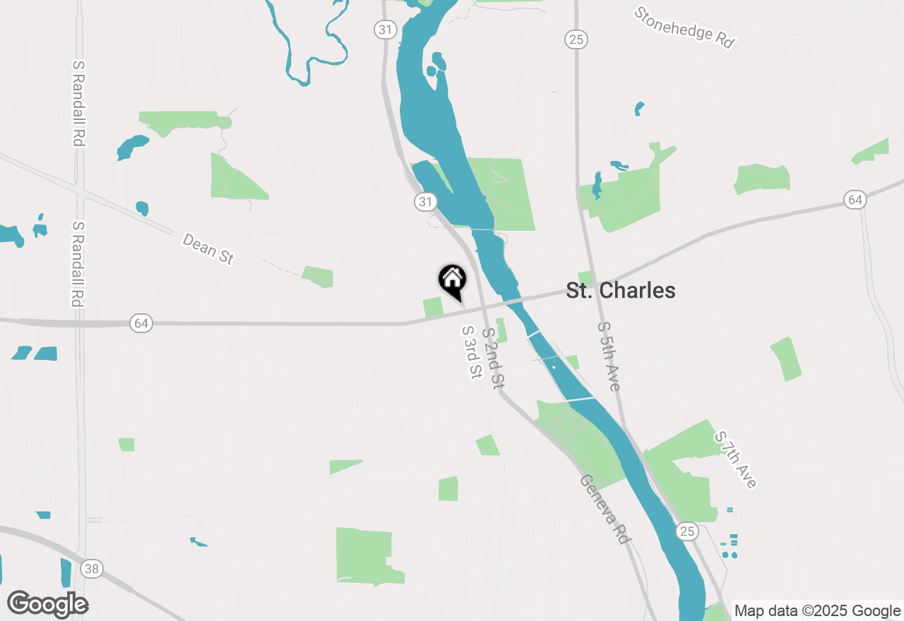 Map of 314-316 W Main Street, St. Charles, IL 60174