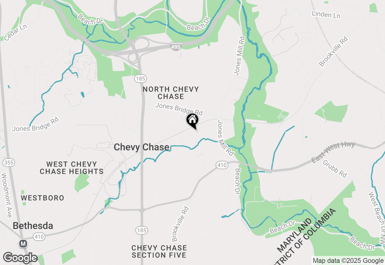 Map of 3527 Hamlet Place, Chevy Chase, MD 20815