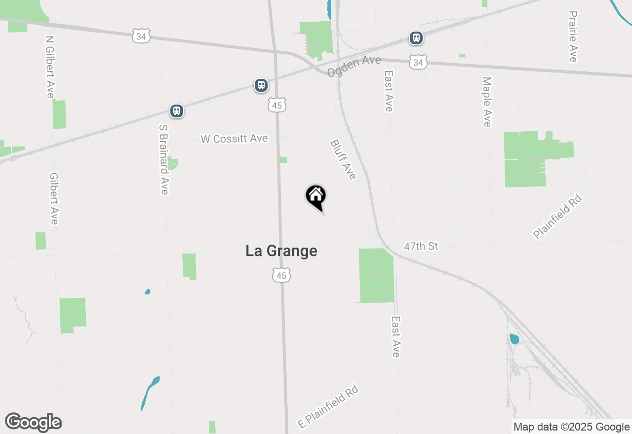 Map of 345 S 7th Avenue, La Grange, IL 60525